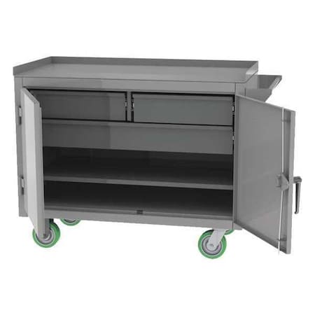 Mobile Cabinet Bench, Steel, 36