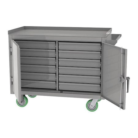 Mobile Bench, 7 Drawer/Shelf, 48