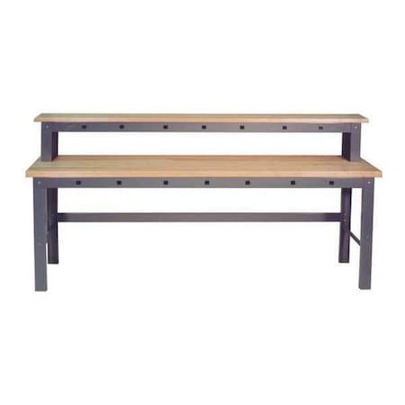 Work Station With Riser Shelf, 96