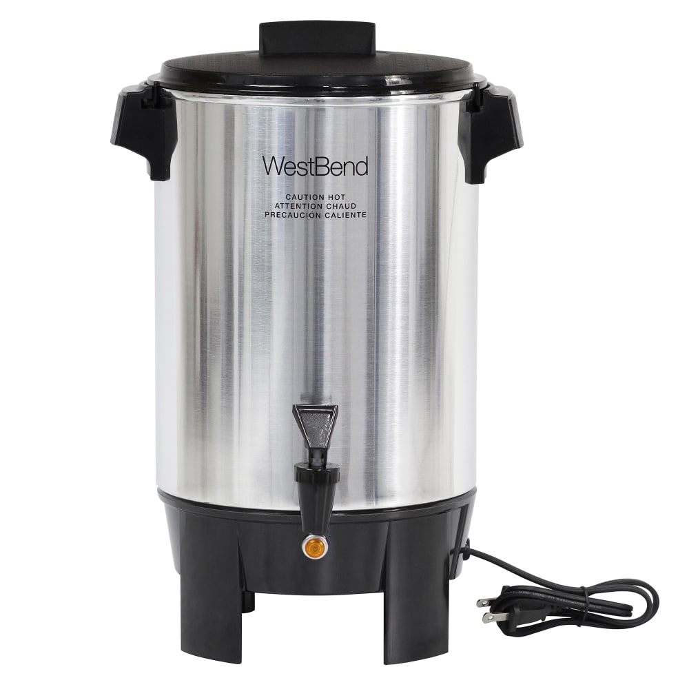 West Bend 30-Cup Polished Coffee Urn, Silver MPN:58030
