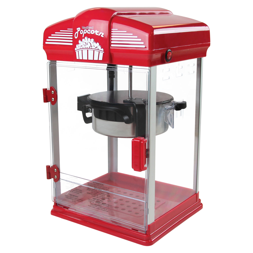 West Bend Popcorn Maker, 17-3/4inH x 10-11/16inW x 10-7/8inD, Red MPN:82515