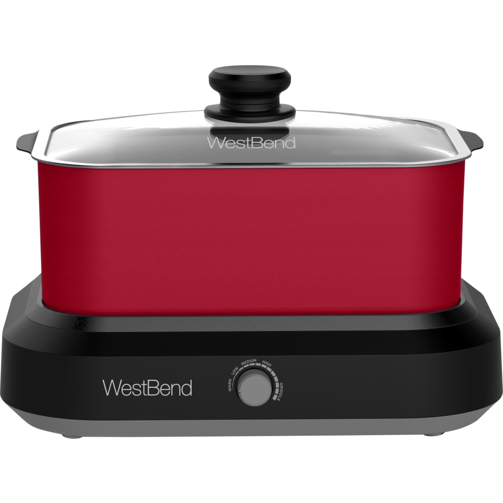 West Bend 5-Quart Oblong Slow Cooker, Red MPN:87905R