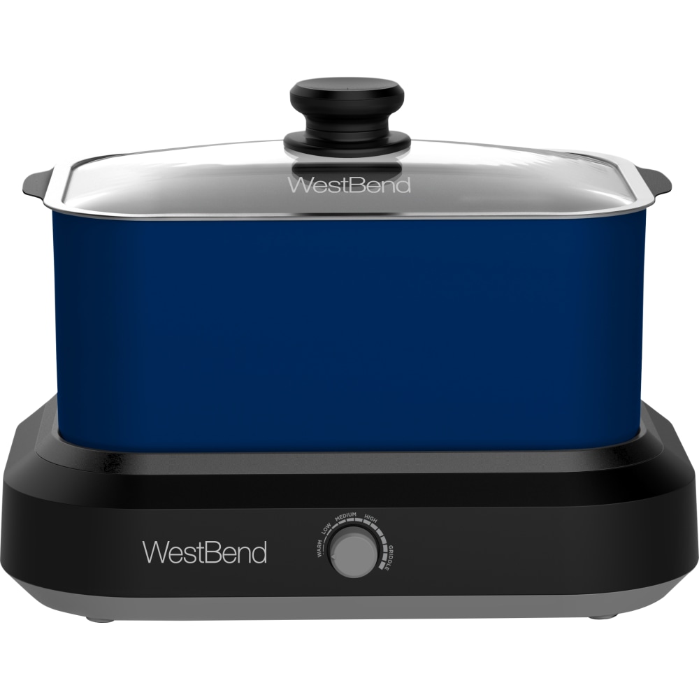 West Bend 6-Quart Oblong Slow Cooker, Blue MPN:87906B