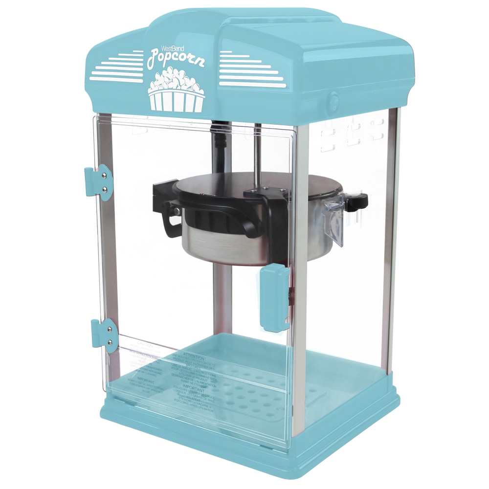 West Bend Popcorn Maker, 17-3/4inH x 10-11/16inW x 10-7/8inD, Sky Blue MPN:PC8251BL13