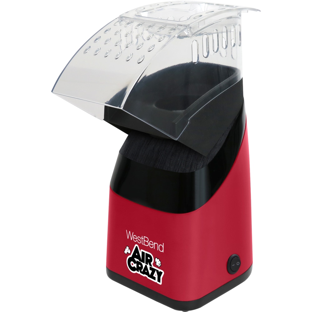 West Bend AirCrazy 4-Quart Popcorn Maker, 12-7/16inH x 5-9/16inW x 9-11/16inD, Red MPN:PC8448RD13