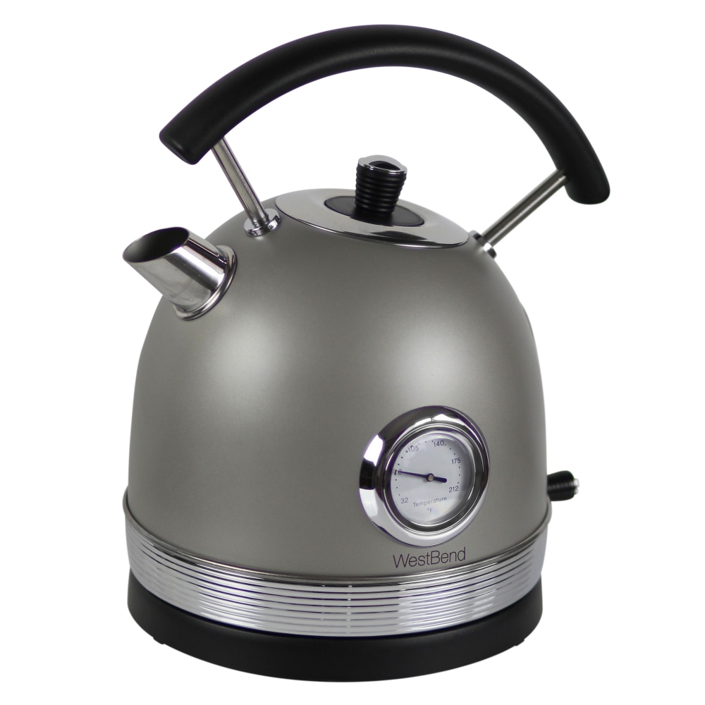 West Bend Retro 1.7L Stainless Steel Electric Kettle, Gray MPN:KTWBRTGR13