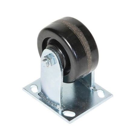 Plate Caster, Rigid, Phenolic, 5 5/8
