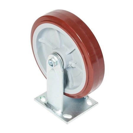 Plate Caster, Rigid, Polyurethane, 9 1/2