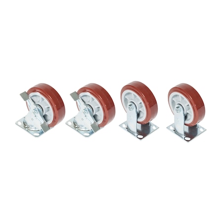 Plate Caster Kit, 900 lb. Load Rating MPN:CRSL6