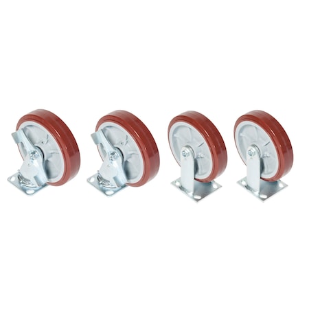 Plate Caster Kit, 900 lb. Load Rating MPN:CRSL8