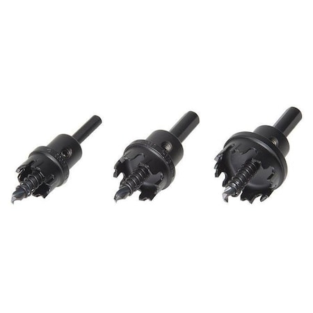 HoleCutterKit, 4pcs, Sizes:0.875