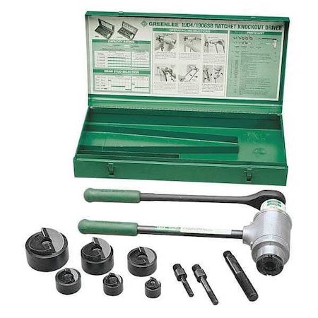 Ratchet Punch Driver Kit W/ 3 Studs, Case MPN:1904