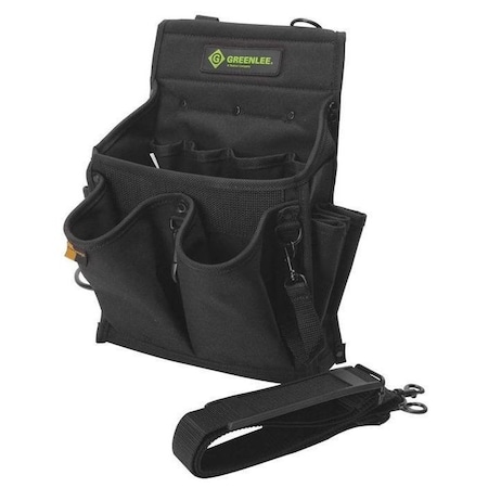 Tool Caddy, Cordura, Black, 20 Pockets, 10