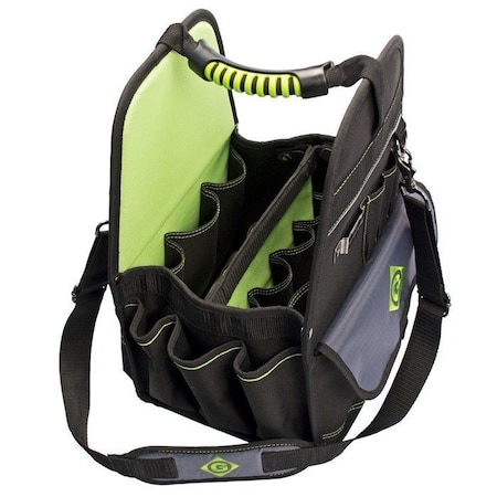 Tool Bag, Polyester, Black, 27 Pockets MPN:0158-24