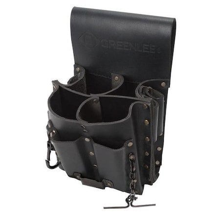 Black Leather 8 Pockets, 0258-11 MPN:0258-11