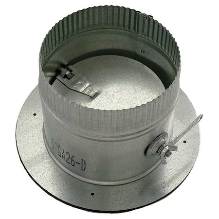 Duct Collar w/Damper, 10 in 6 in H MPN:GR6POCR7GA26D