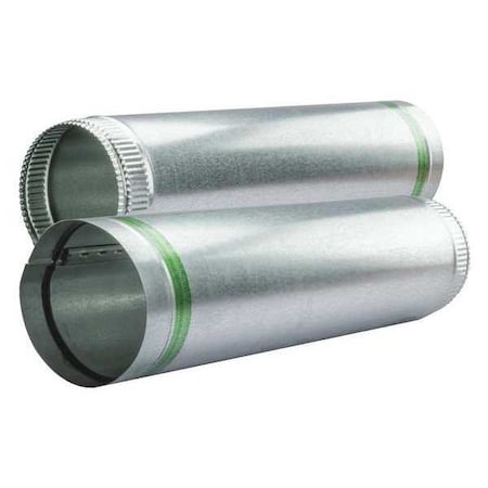 Round Rigid Ducts, 14 in Duct Dia, Galvanized Steel, 24 ga GA, 60