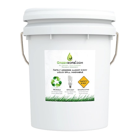 Granular Sorbent, Bentonite, Diatomaceous Earth, Montmorillonite, 25 lb lb, Pail, J1 MPN:GS-25
