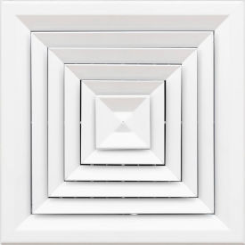 ACAMINAIRE 4-Way Fixed Core Aluminum Ceiling Diffuser 12