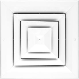 ACAMINAIRE 4-Way Fixed Core Aluminum Ceiling Diffuser 8