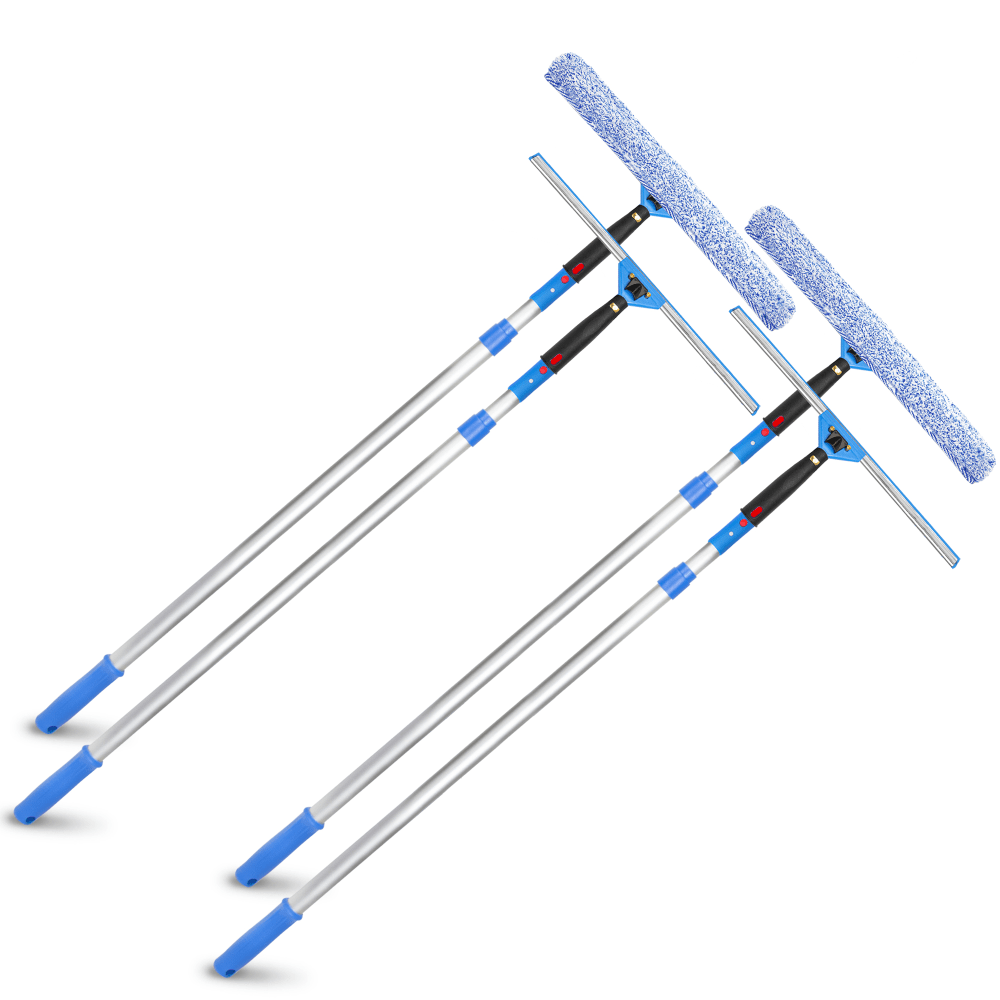 Gritt Commercial Pro Window Washing Kit With Squeegee, Washer And Telescopic Pole, 18in Squeegee And Washer/6ft Pole, Multicolor, Pack Of 2 Kits MPN:GRI137-6F-18-2PK