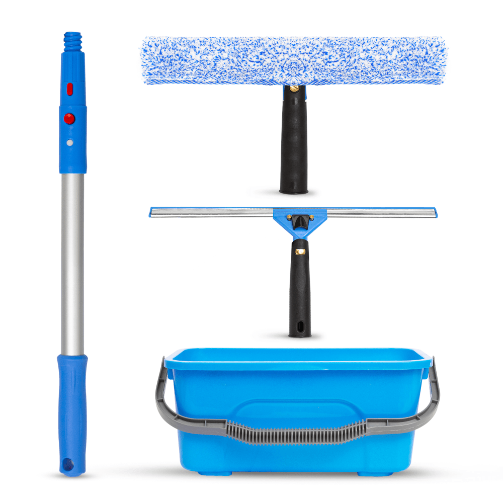 Gritt Commercial Pro Cleaning Kit With Squeegee, Washer, Pole And Heavy-Duty Bucket - GRI138B-3PK MPN:GRI138B-3PK