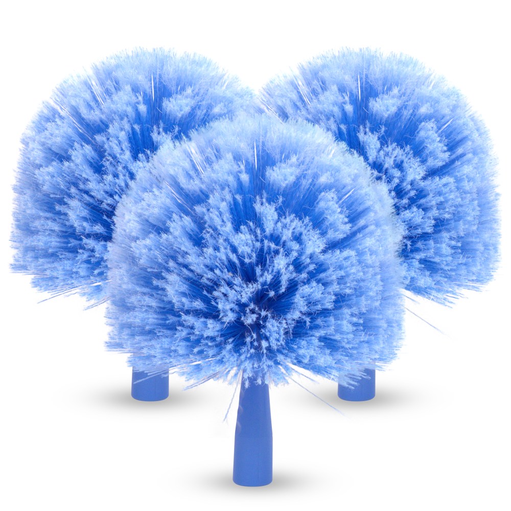 Gritt Commercial Cobweb Duster Brush, 6-11/16in, Blue, Pack Of 3 Dust Brushes MPN:GRI103-3PK