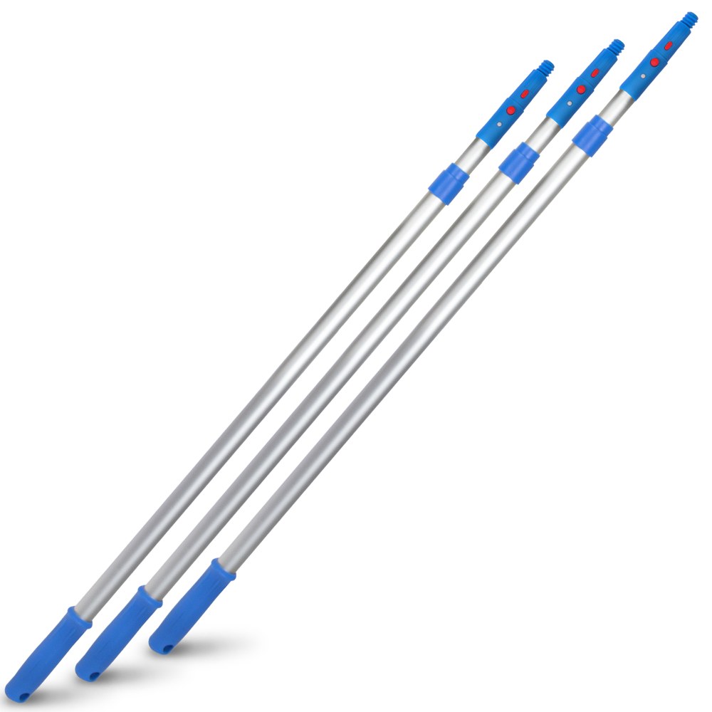Gritt Commercial Telescopic Poles, 6ft, Blue/Silver, Pack Of 3 Poles MPN:GRI106-6F-3PK
