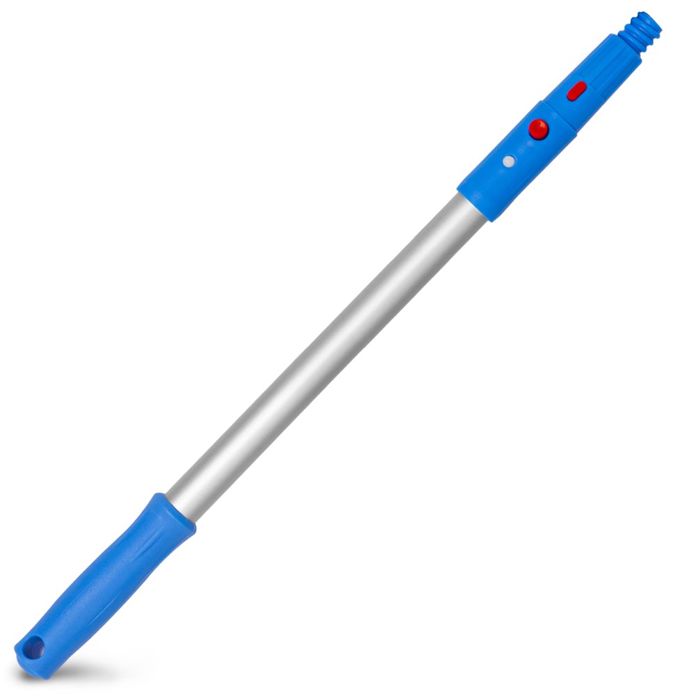 Gritt Commercial Aluminum Pole With Click/Lock Adapter Cone, 20in, Blue/Silver, Pack Of 12 Poles MPN:GRI107-12PK
