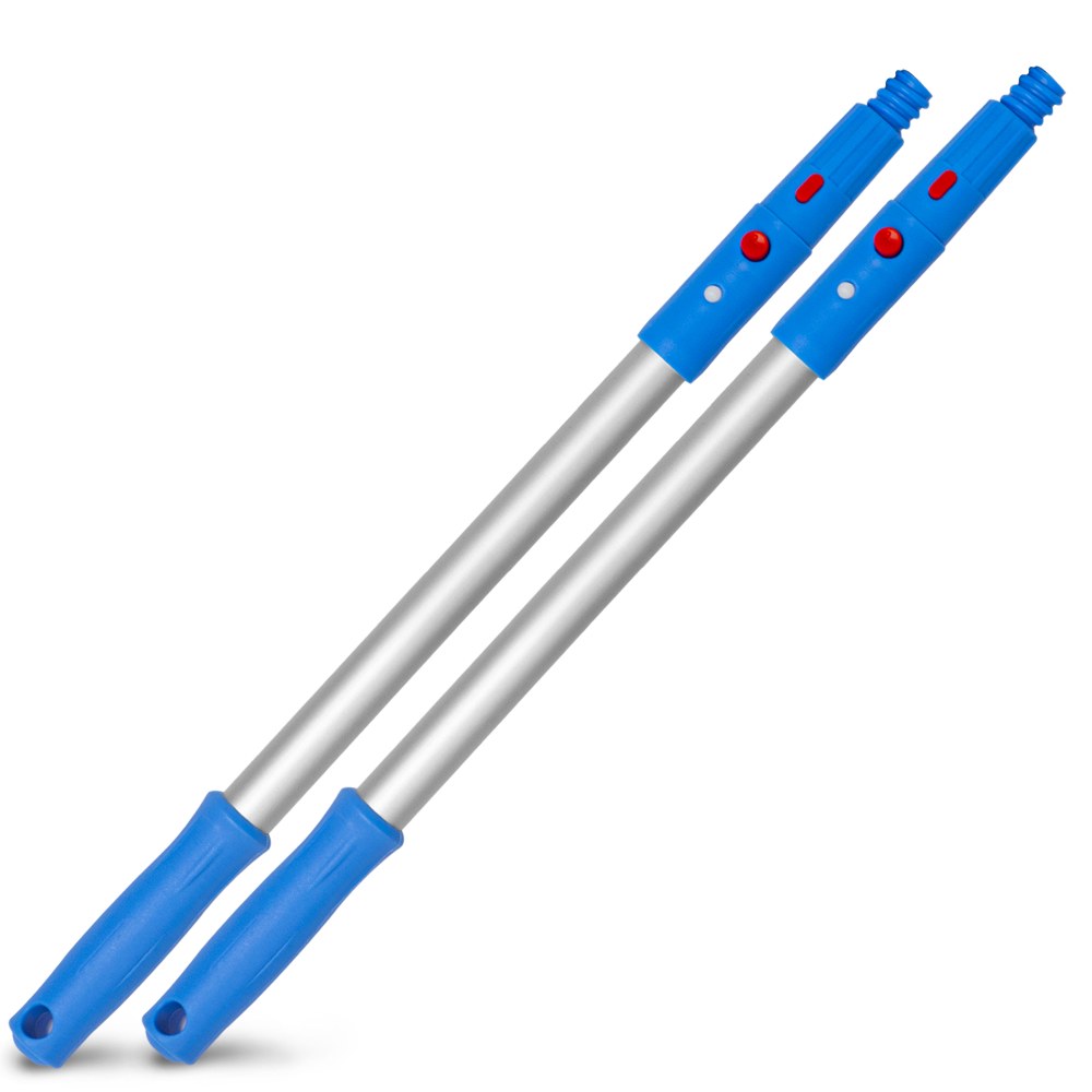 Gritt Commercial Aluminum Pole With Click/Lock Adapter Cone, 20in, Blue/Silver, Pack Of 2 Poles MPN:GRI107-2PK-OD