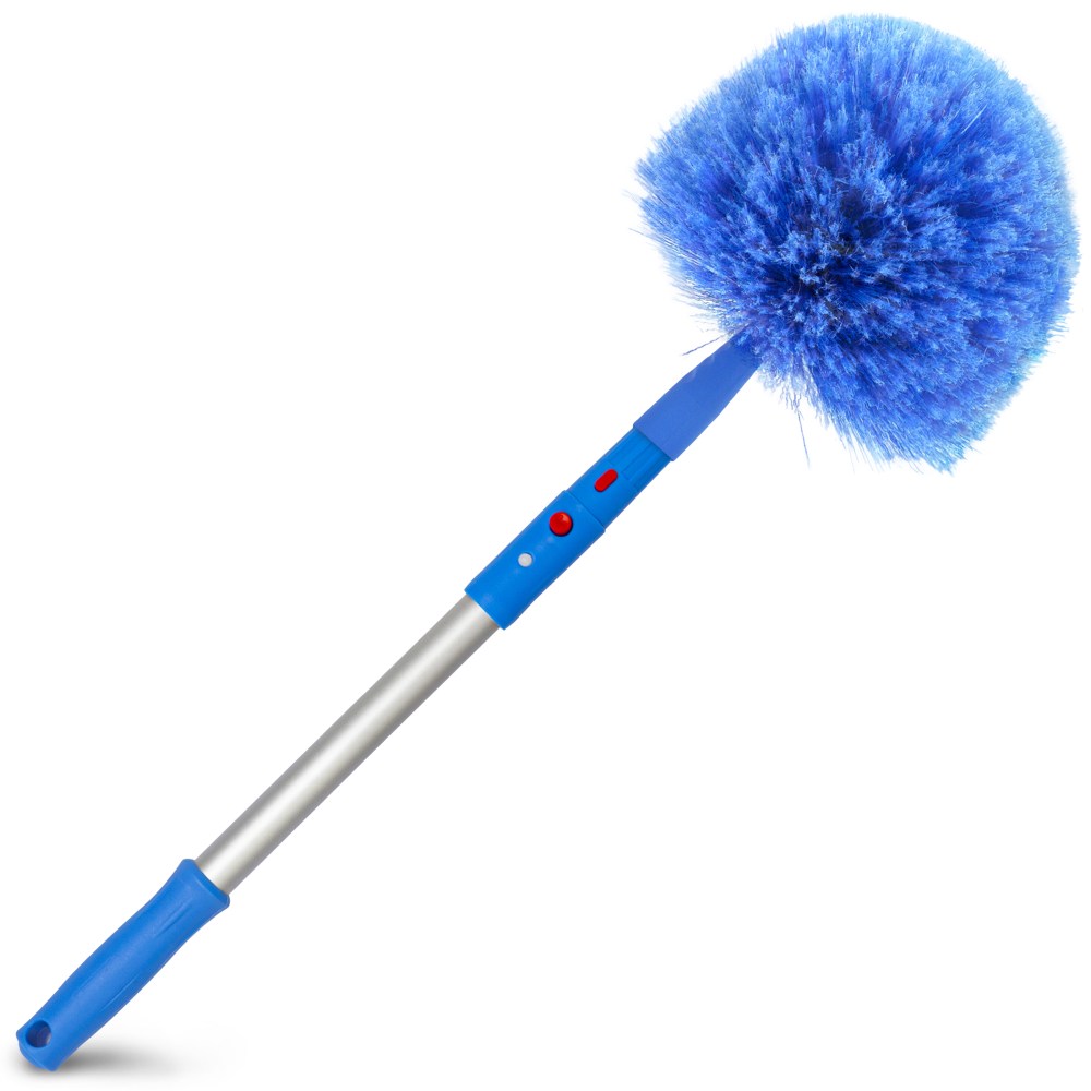 Gritt Commercial Cobweb Duster Brush With 20in Pole, Blue/Silver MPN:GRI108