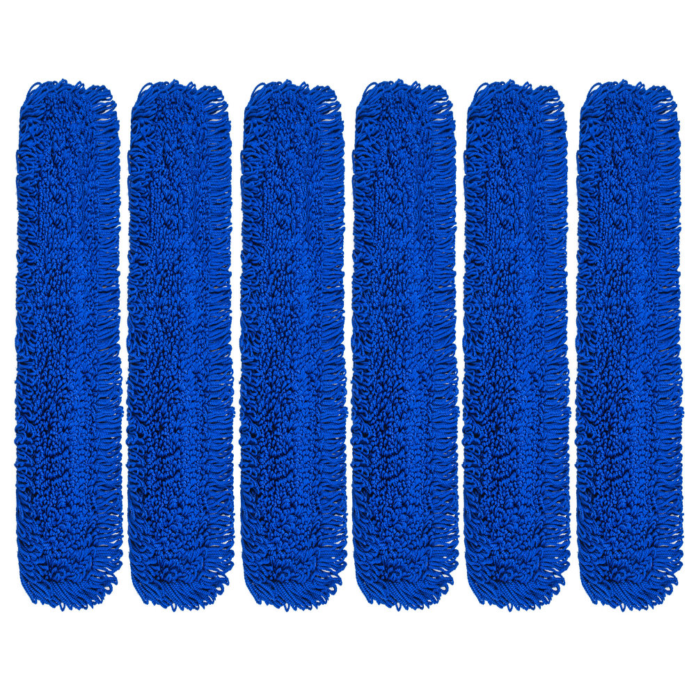 Gritt Commercial Microfiber Looped Dust Mop Pad Head, 48in, Blue, Pack Of 6 Pad Heads MPN:GRI182-48-6PK