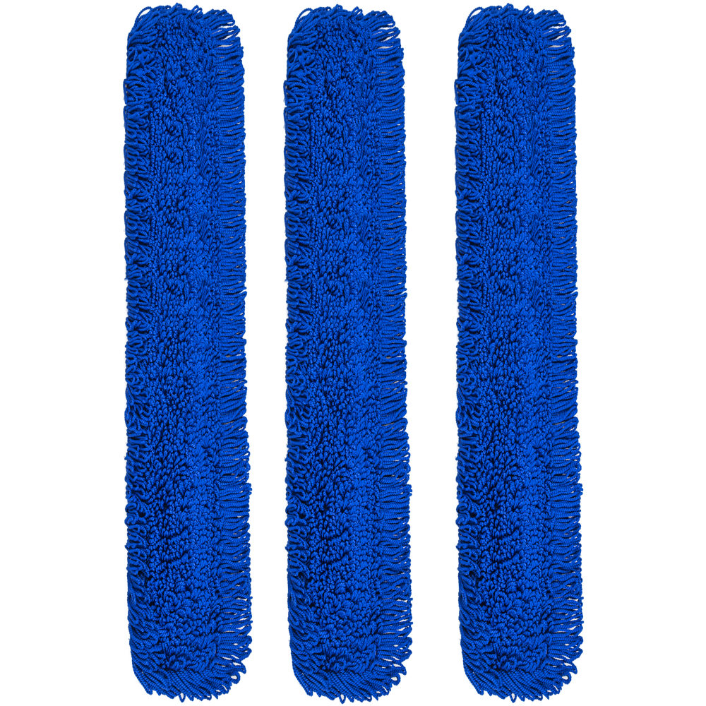 Gritt Commercial Microfiber Looped Dust Mop Pad Head, 60in, Blue, Pack Of 3 Pad Heads MPN:GRI182-60-3PK