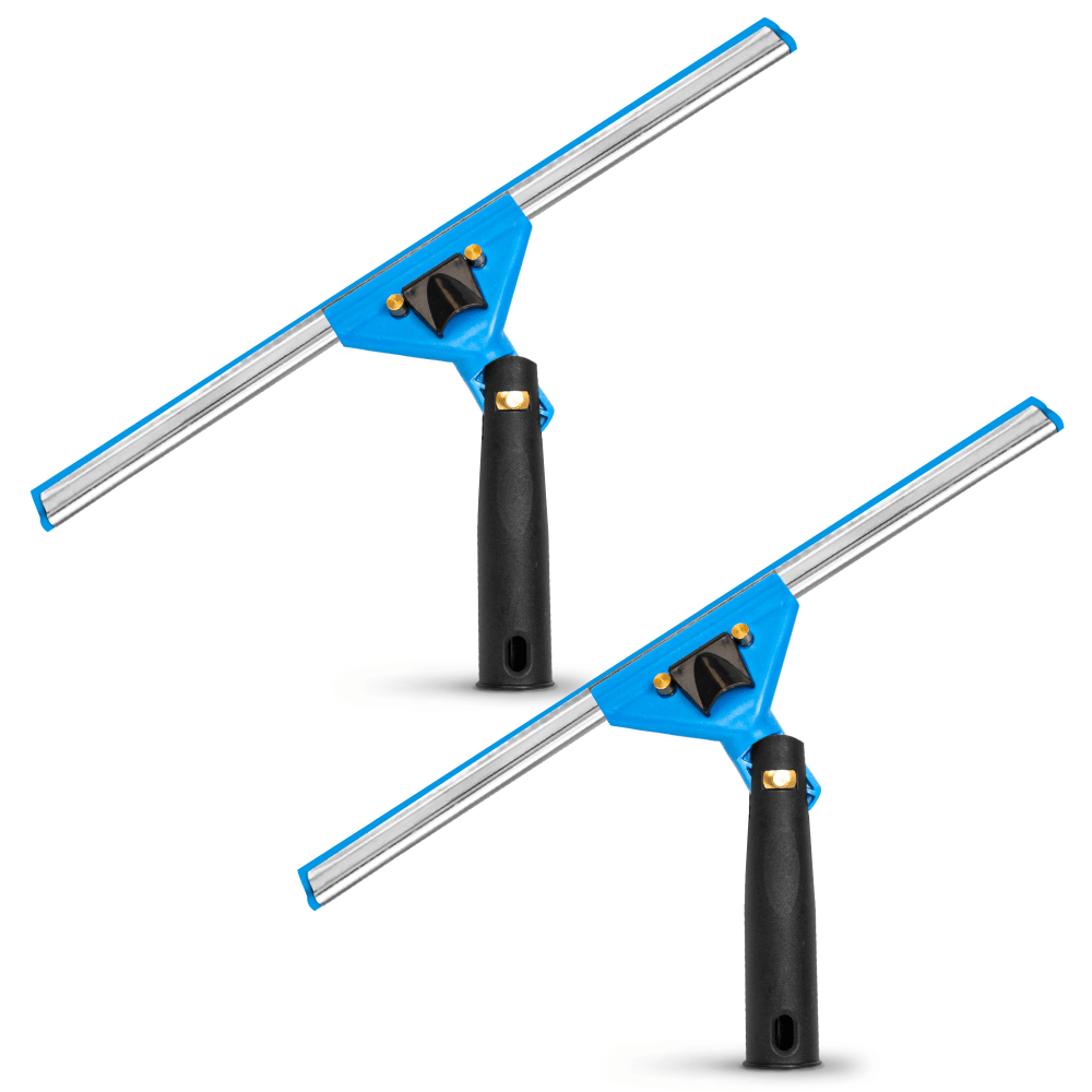 Gritt Commercial Swivel Window Squeegees With Quick Release, 14in, Blue/Silver/Black, Pack Of 2 Squeegees MPN:GRI129-2PK