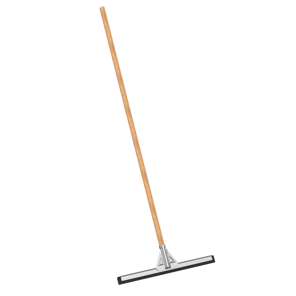 Gritt Commercial Double Neoprene Foam Floor Squeegee With Aluminum Telescopic Handle, 22in Squeegee/72in Handle, Black/Silver MPN:GRI152-T