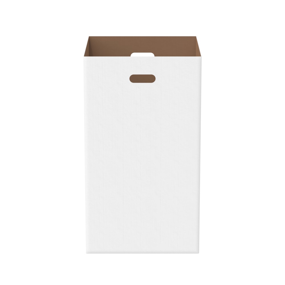 Gritt Commercial 40-Gallon Corrugated Cardboard Trash/Recycling Waste Containers, White, Pack Of 10 Containers MPN:GRI520-40G-10