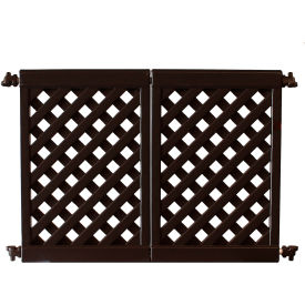 Grosfillex Portable Resin Outdoor Patio Fence 2-Panel Section - Black US962117