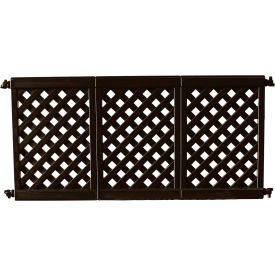 Grosfillex Portable Resin Outdoor Patio Fence 3-Panel Section - Black US963117