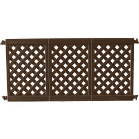 Grosfillex® Portable Resin Outdoor Patio Fence 3-Panel Section - Brown US963423