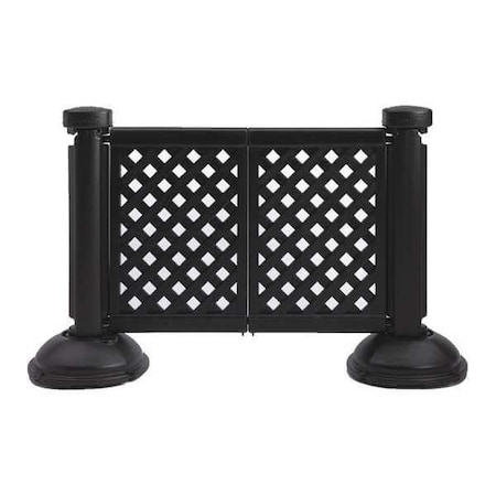 Patio Fence Post and Base, 36 in H, Black MPN:US960117