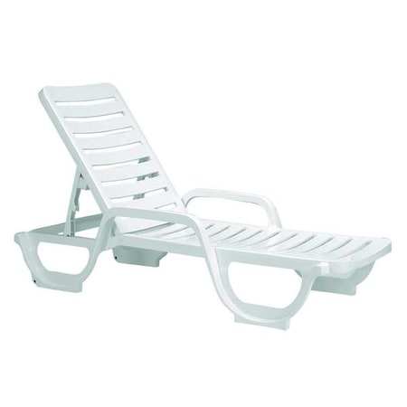 White Adjustable Chaise Lounge Chair MPN:44031004