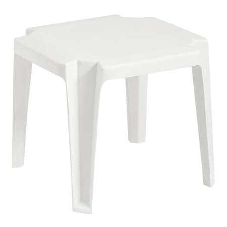Side Table, Low, 17 In Square, White MPN:52099004
