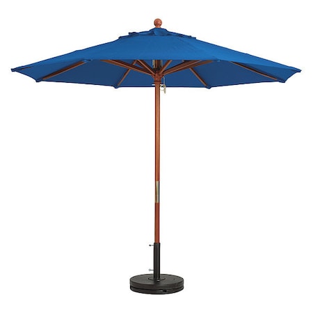 Market Wood Patio Umbrella, 9 ft., Wooden Pole, Pacific Blue MPN:98919731