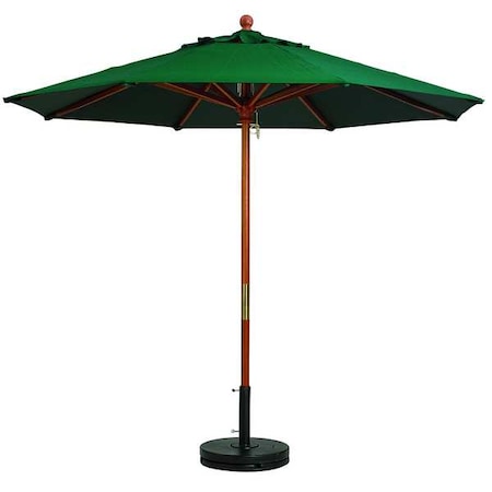 7ft Wooden Market Umbrella, Forest Green MPN:98942031