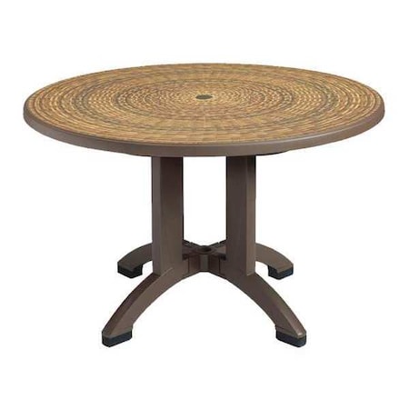 Pedestal Table, Espresso, Round, 29-1/2