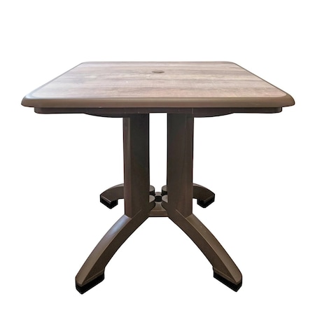 Folding Patio Table, 32 in L, Bronze MPN:US744037