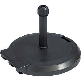 Grosfillex® Umbrella Base with Wheels - Concrete - 84 Lbs. - Charcoal US608402