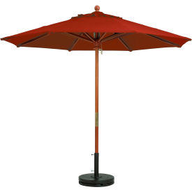 Grosfillex® 7' Wooden Market Outdoor Umbrella - Terra Cotta 98948231
