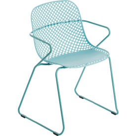 Grosfillex® Ramatuelle 73 Stackable Armchair Bleu Ether US137711 - Pkg Qty 4
