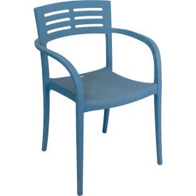 Grosfillex® Vogue Outdoor Stackable Armchair Denim Blue US336680 - Pkg Qty 4